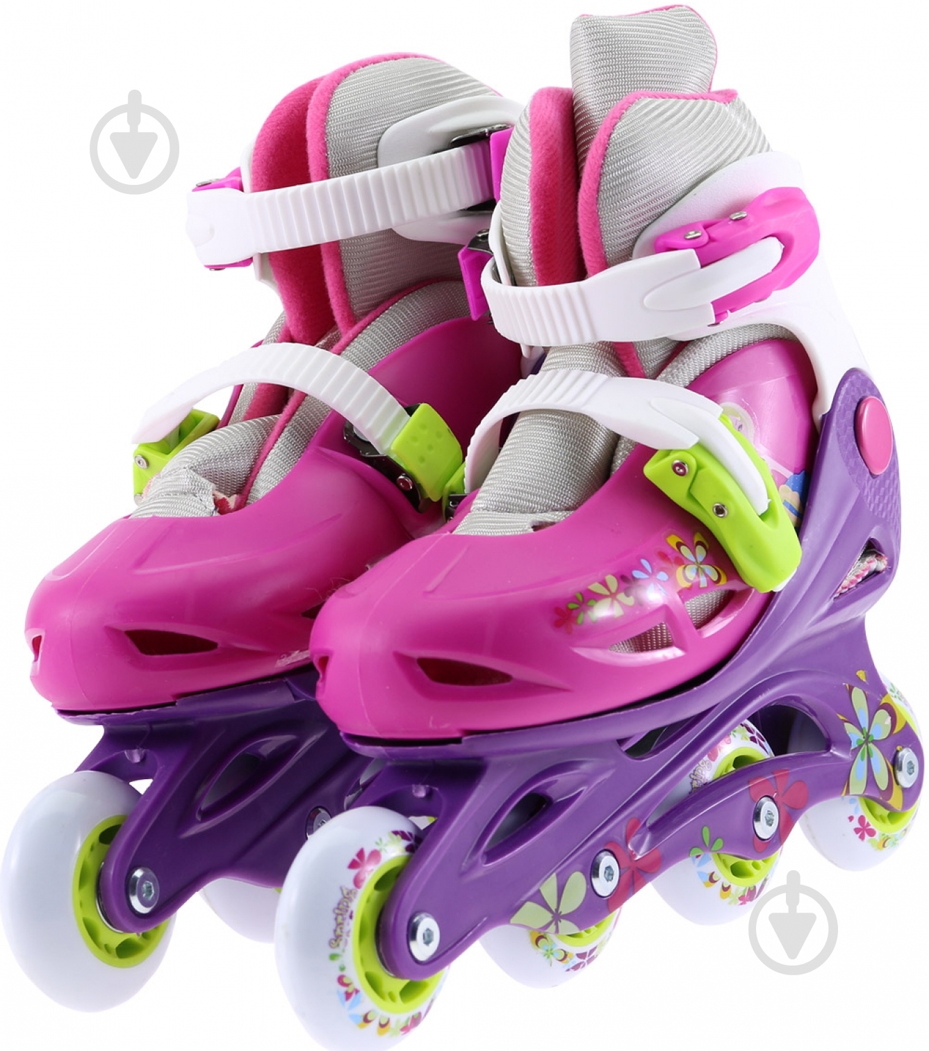 Роликовые коньки GW-369HB-C-6 р. 34-37 розовый - фото 2