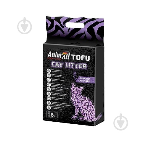 Наповнювач для котячого туалету AnimAll Tofu з ароматом лаванди 2,6 кг (6 л) - фото 1