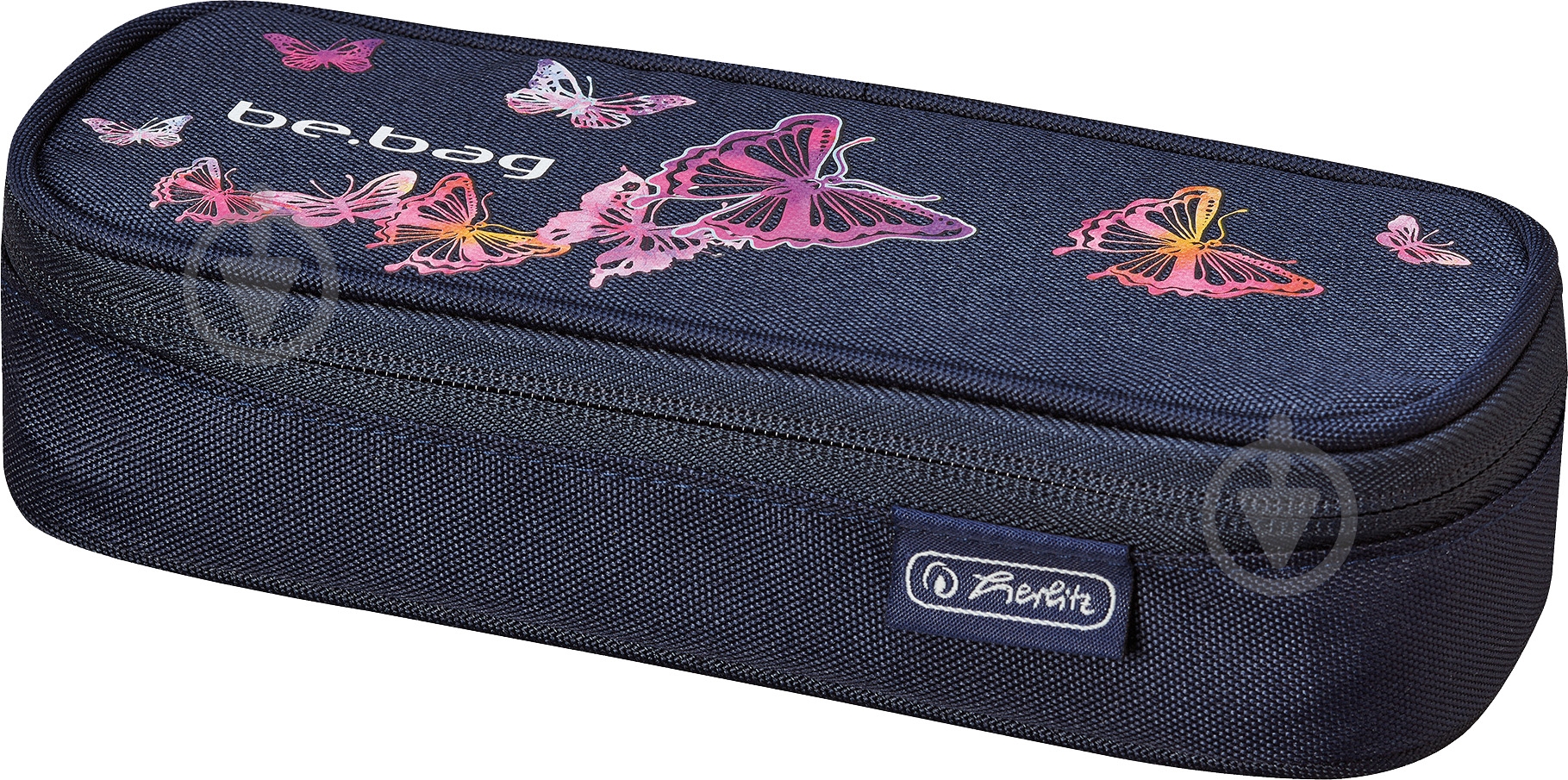Пенал Be.Bag CUBE Butterfly 11437746 Herlitz синий - фото 1