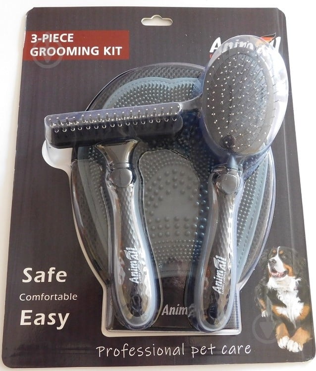 Набор для груминга AnimAll 3 в 1 серый MG8603 - фото 1
