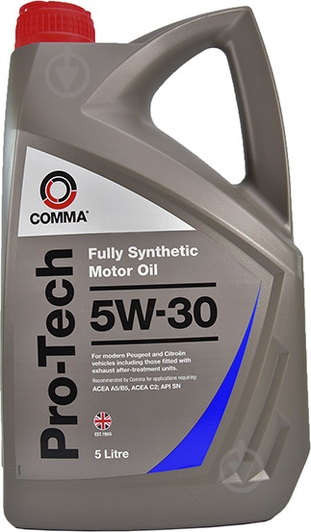 Моторное масло синтетическое COMMA Pro-Tech 5W-30 5 л (PTC5L) - фото 1 Моторное масло синтетическое COMMA Pro-Tech 5W-30 5 л (PTC5L) - фото 1