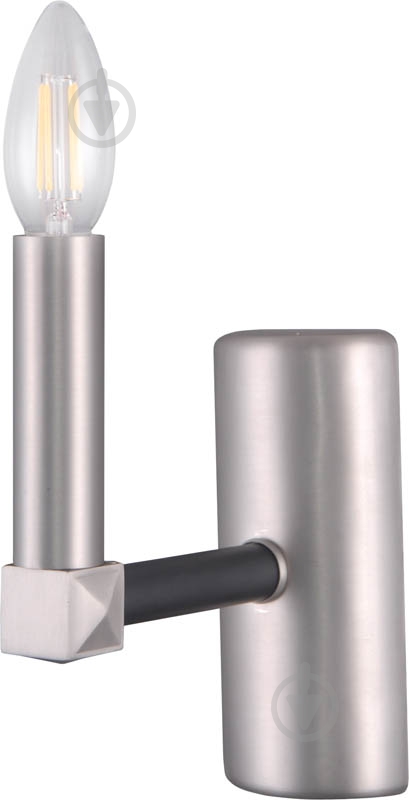 Бра Victoria Lighting Candle/AP1 1x40 Вт E14 матовый никель - фото 1