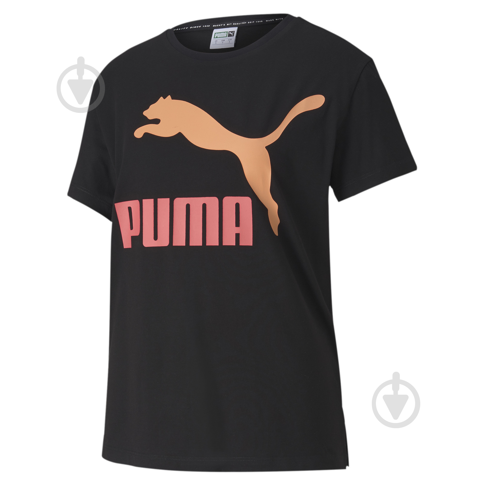 Футболка Puma Classics Logo Tee 59551491 р.S черный - фото 2