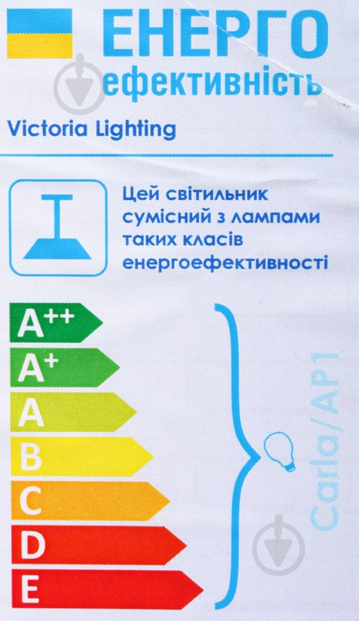Бра Victoria Lighting Carla/AP1 1x40 Вт E14 серый - фото 4