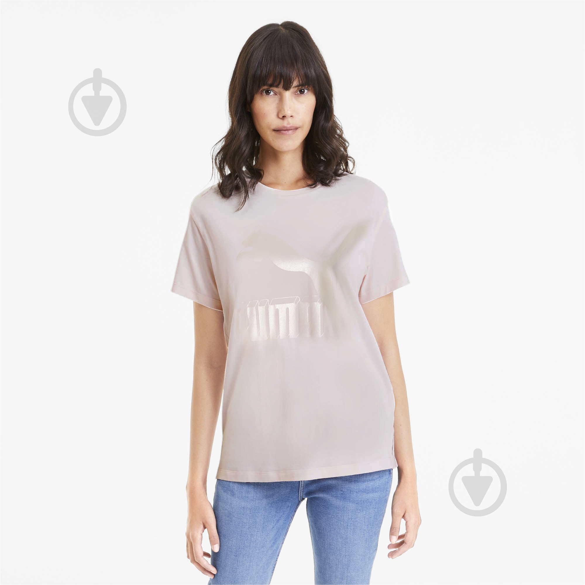 Футболка Puma Classics Logo Tee 59551487 р.S бежевый - фото 1