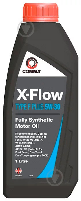 Моторна олива синтетична COMMA X-Flow Type F PLUS 5W-30 1 л (XFFP1L) - фото 1 Моторна олива синтетична COMMA X-Flow Type F PLUS 5W-30 1 л (XFFP1L) - фото 1