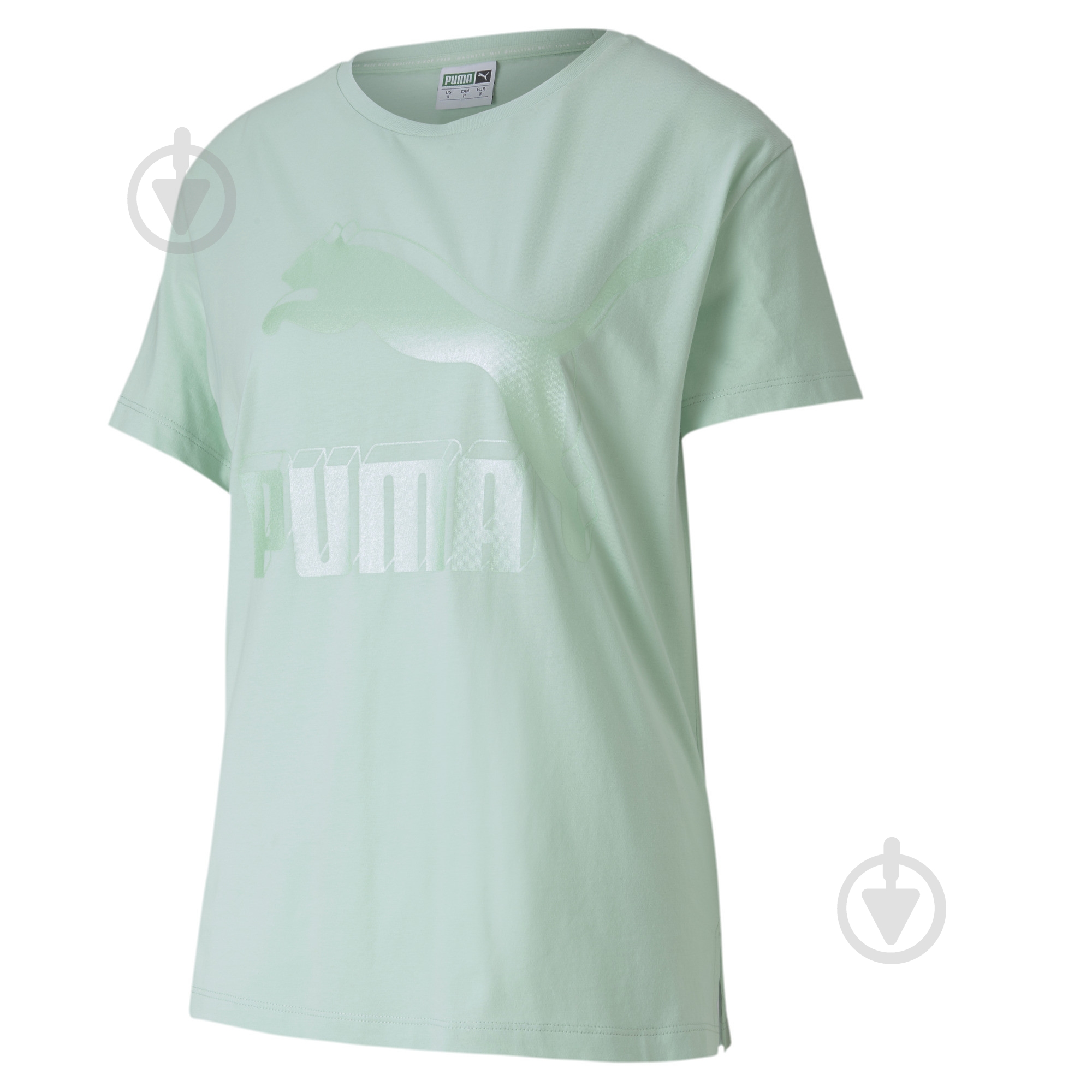 Футболка Puma Classics Logo Tee 59551494 р.XS зелений - фото 2