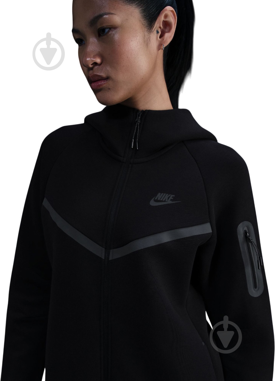 Джемпер Nike W NSW TCH FLC WR FZ HDY 2 HV6747-010 р.XS чорний - фото 5 Джемпер Nike W NSW TCH FLC WR FZ HDY 2 HV6747-010 р.XS чорний - фото 5
