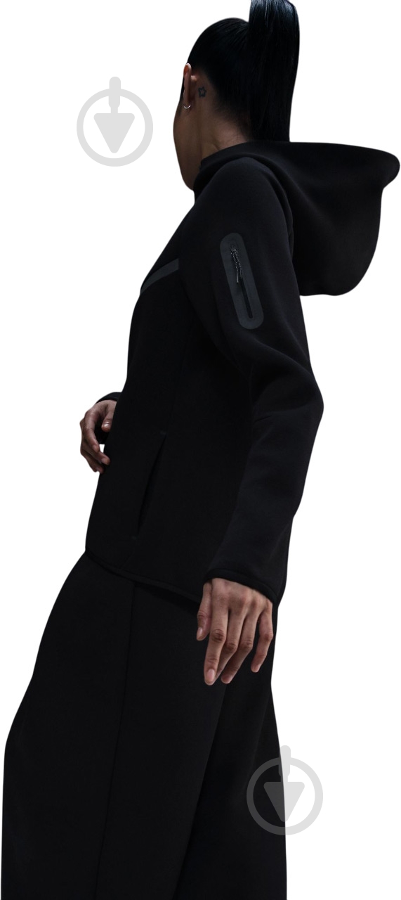 Джемпер Nike W NSW TCH FLC WR FZ HDY 2 HV6747-010 р.XS чорний - фото 6 Джемпер Nike W NSW TCH FLC WR FZ HDY 2 HV6747-010 р.XS чорний - фото 6