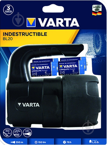 Фонарик Varta 18750101421 Indestructible Beam Lantern 4C черный - фото 2 Фонарик Varta 18750101421 Indestructible Beam Lantern 4C черный - фото 2