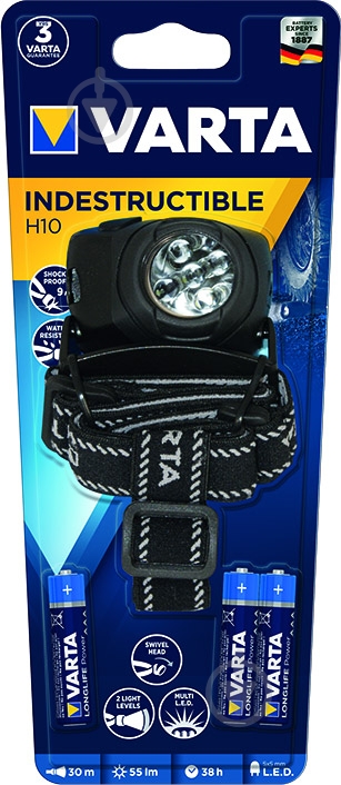 Ліхтарик Varta Indestructible Head Light 3AAA - фото 2