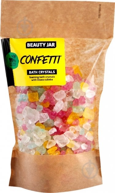 Сіль для ванн Beauty Jar Confetti кристали з літсея кубеба 600 г - фото 1