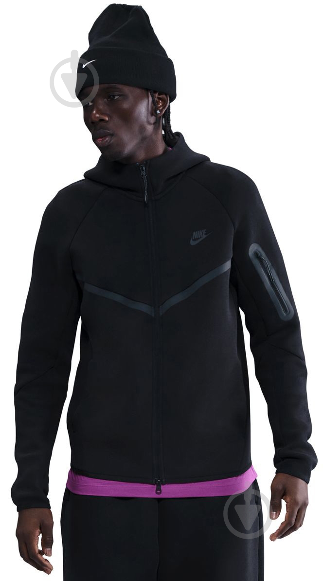 ᐉ Джемпер Nike M NK TCH FLC FZ WR Hoodie HV0949-010 р.2XL чорний