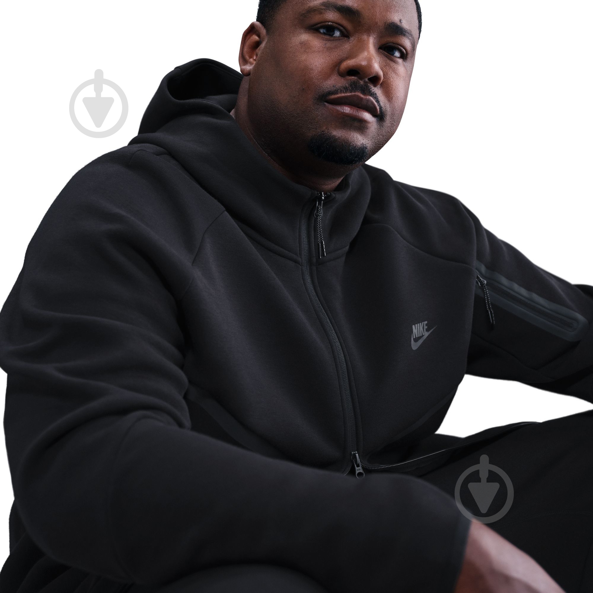 ᐉ Джемпер Nike M NK TCH FLC FZ WR Hoodie HV0949-010 р.2XL чорний