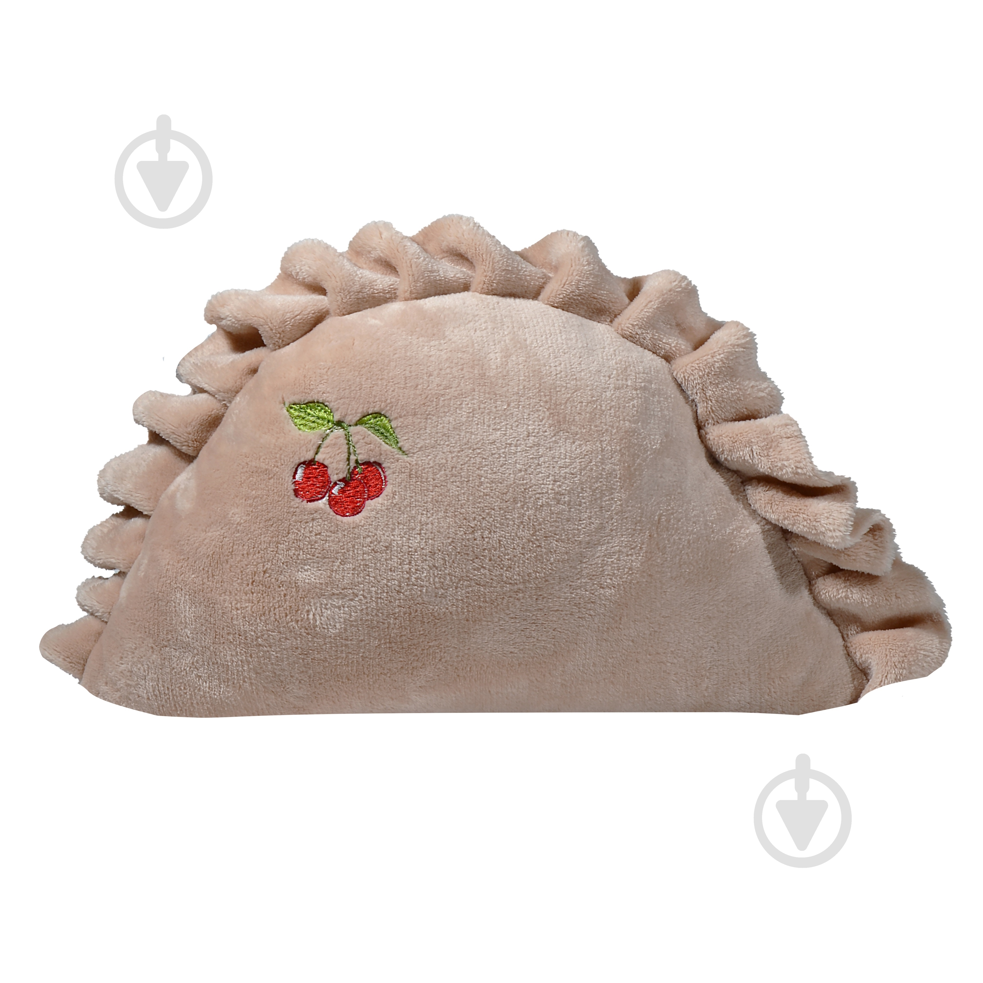 Подушка декоративная Вареник с вышивкой «Вишня» 25x40 см бежевый Ярослав - фото 1