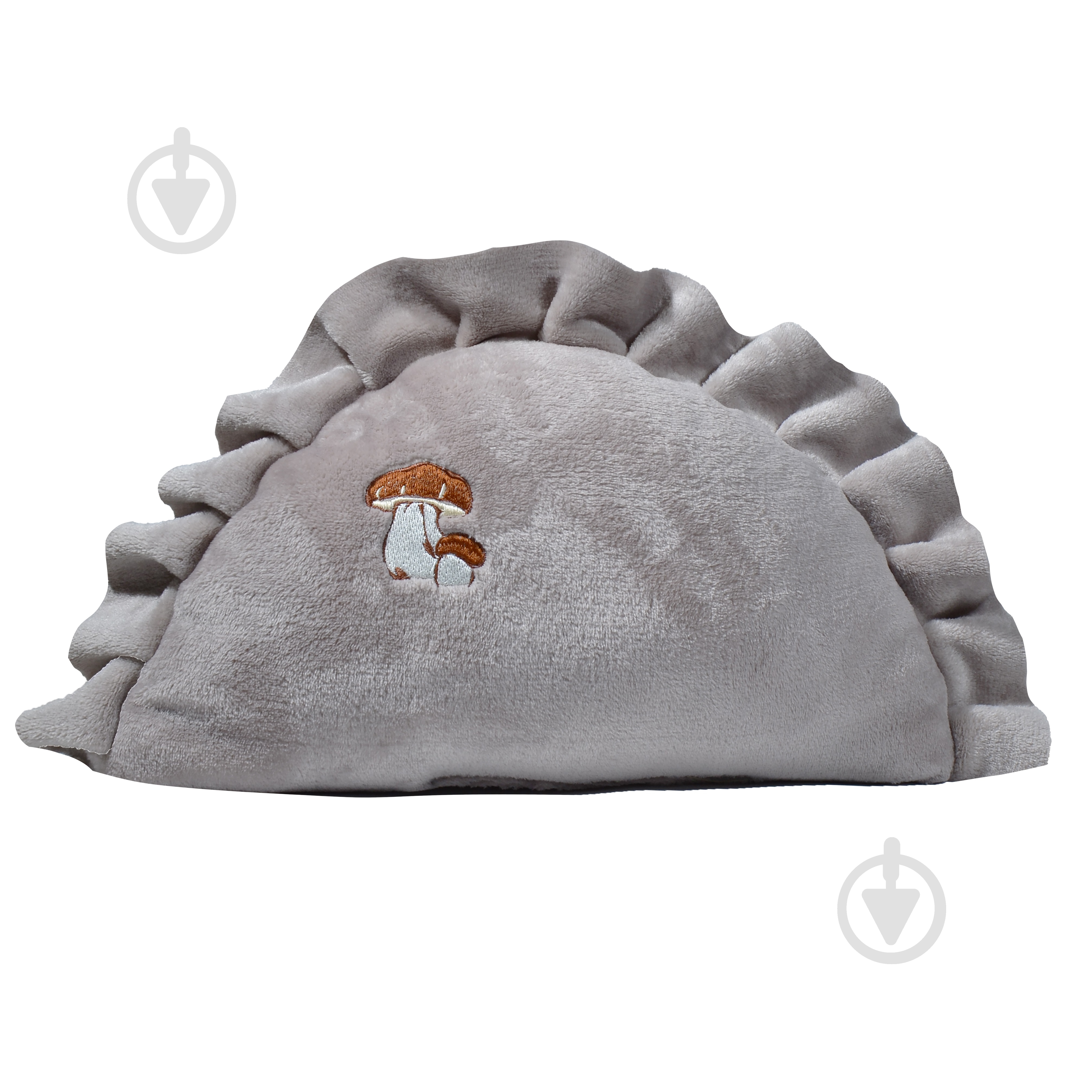 Подушка декоративная Вареник с вышивкой «Грибы» 25x40 см серый Ярослав - фото 1