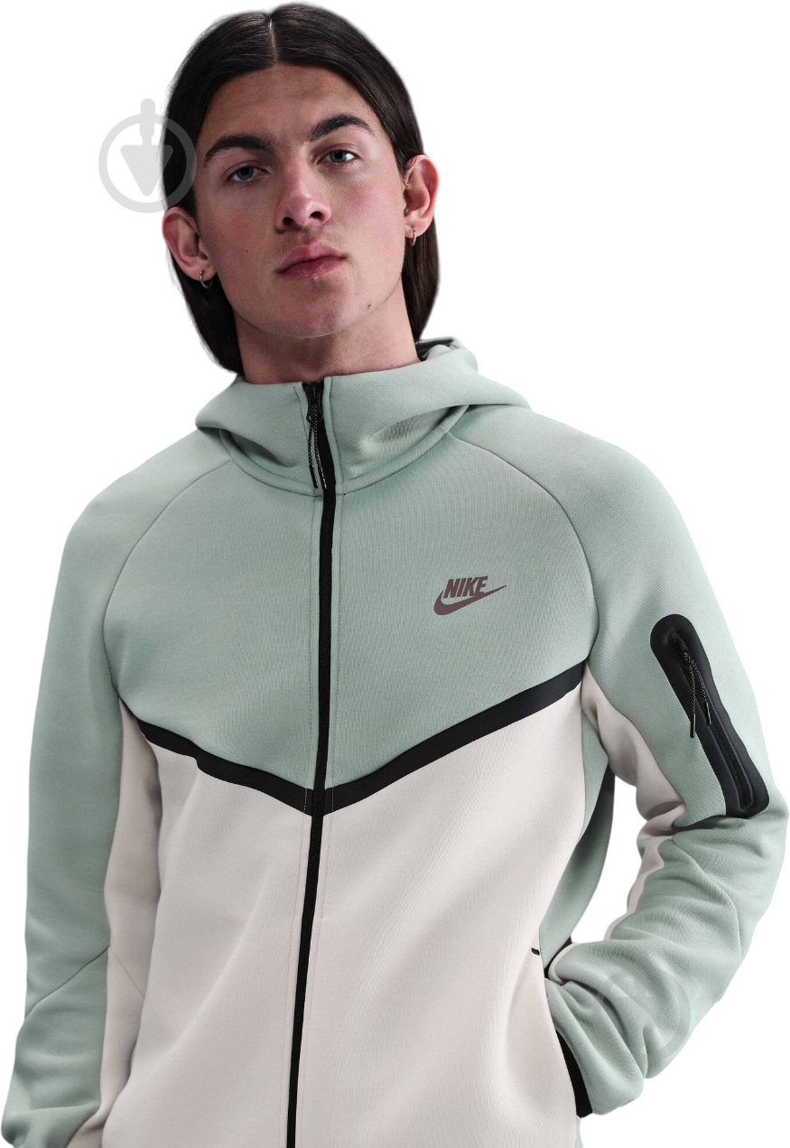 Джемпер Nike M NK TCH FLC FZ WR Hoodie HV0949-020 р.M разноцветный - фото 1