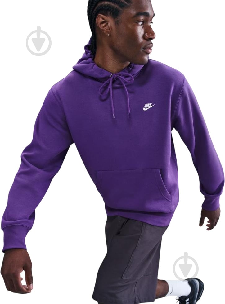 Джемпер Nike M NK Club BB PO Hoodie FN3859-507 р.M фіолетовий - фото 3