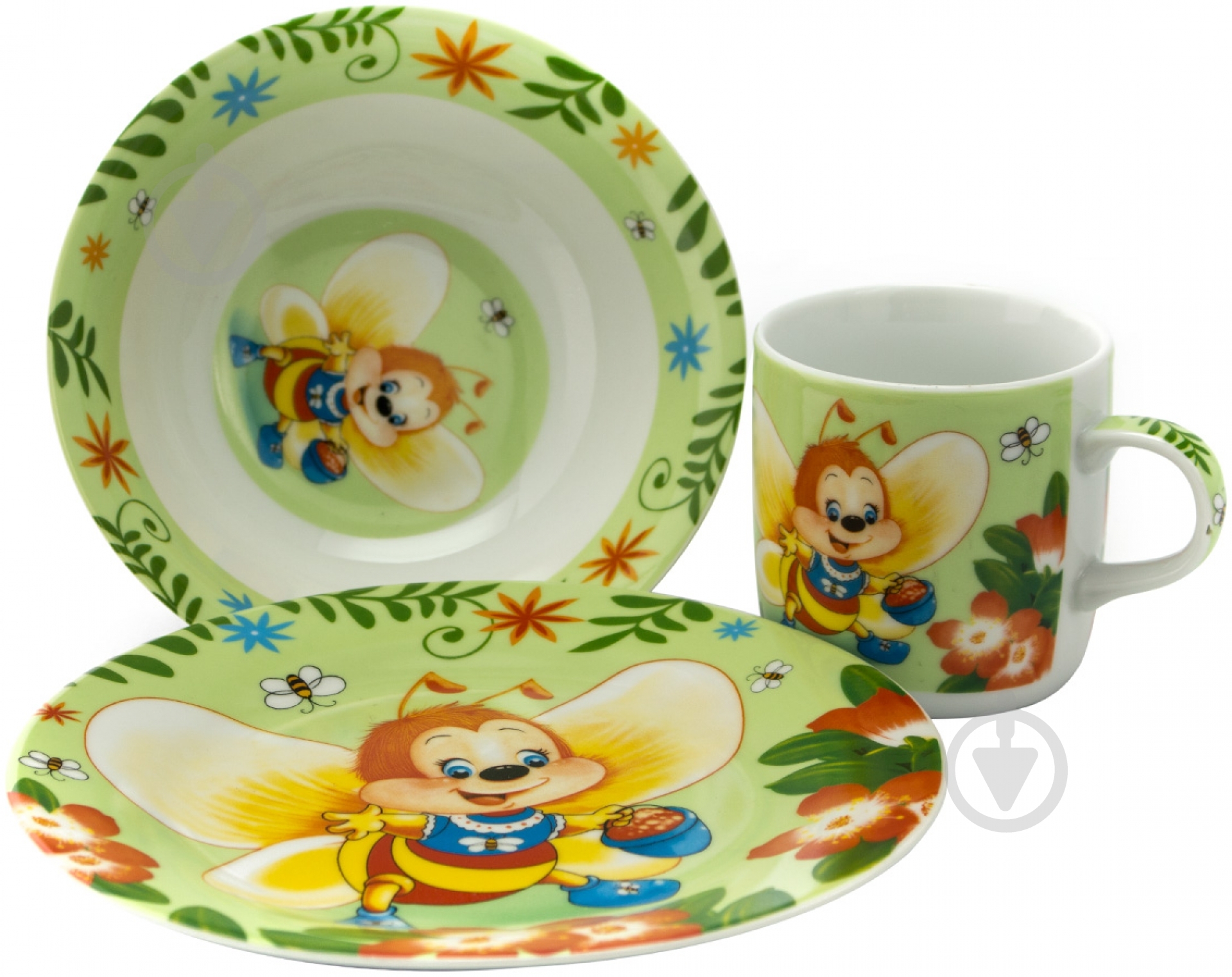 Набор детской посуды Оселя Пчелка 3 предмета 22-194-078 - фото 1