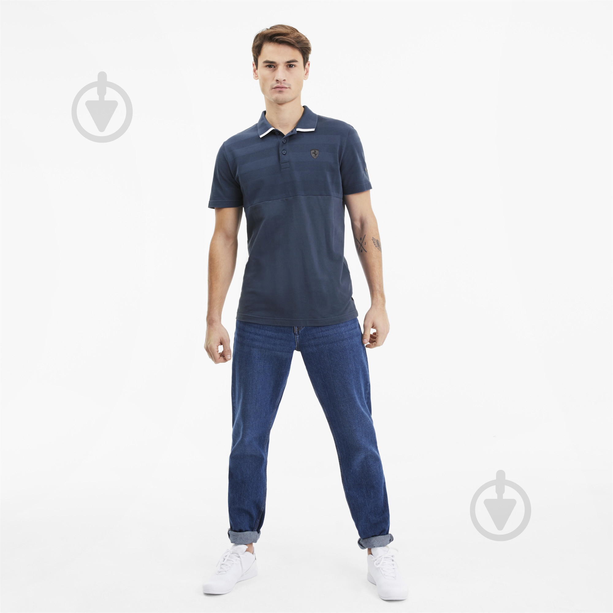 Поло Puma Ferrari Striped Polo 59612305 р.XXL темно-синій - фото 5