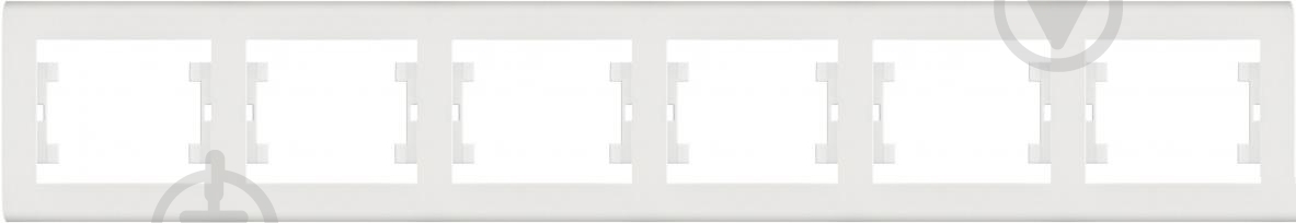 Рамка шестиместная Manolya Makel горизонтальная белый - фото 1