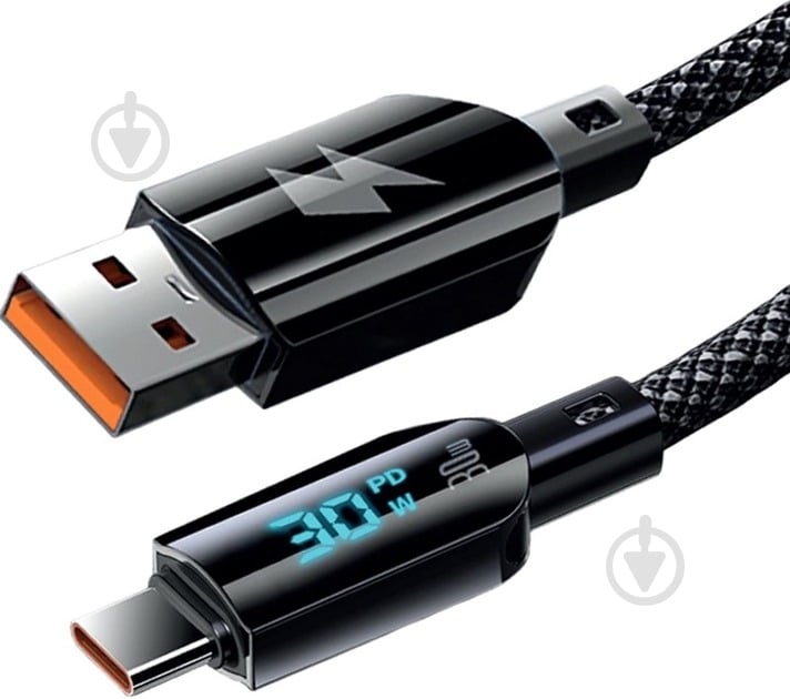 Кабель Gelius Screen GP-UCN008 USB-A to Type-C 1,2 м чорний (00000099207) - фото 2 Кабель Gelius Screen GP-UCN008 USB-A to Type-C 1,2 м чорний (00000099207) - фото 2