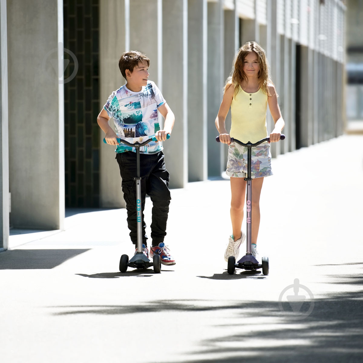 Самокат Micro Maxi PRO Deluxe аква серый MMD088 - фото 10