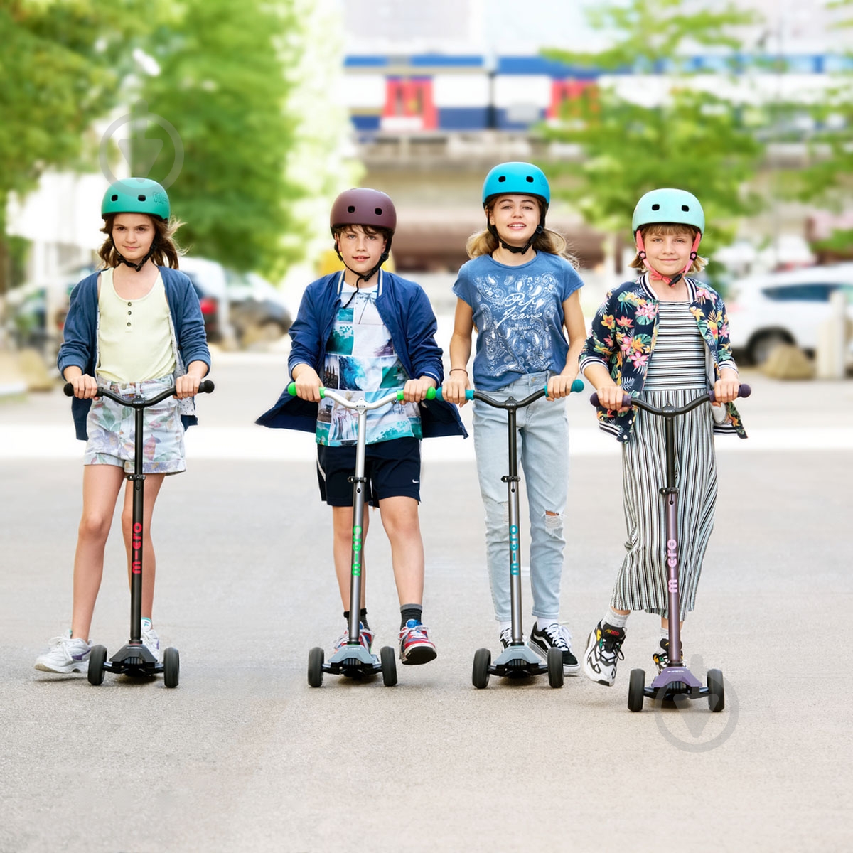 Самокат Micro Maxi PRO Deluxe аква серый MMD088 - фото 12