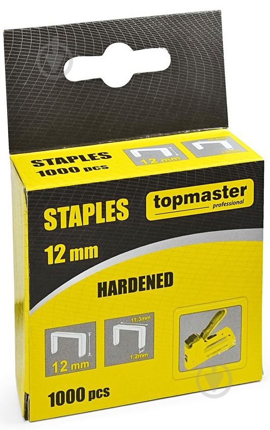 Скоби для ручного степлера Topmaster 12 мм тип Т53 1000 шт. 511322 - фото 1