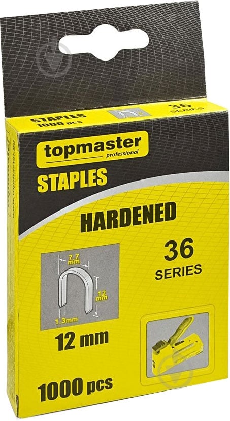 Скоби для ручного степлера Topmaster 12 мм тип 36 (L) 1000 шт. 511337 - фото 2
