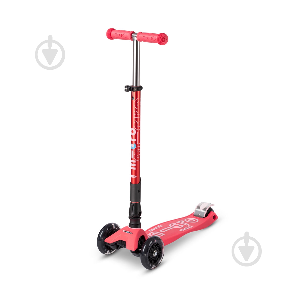 Самокат Micro Maxi Deluxe Foldable LED коралловый MMD093 - фото 1 Самокат Micro Maxi Deluxe Foldable LED коралловый MMD093 - фото 1