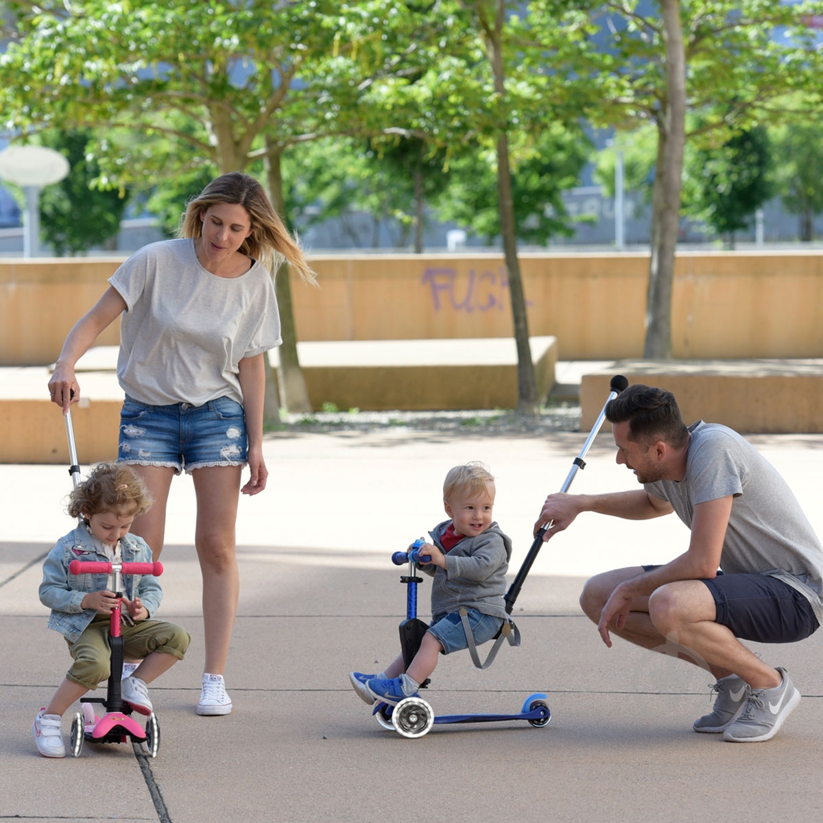 Самокат Micro Mini 3in1 Deluxe Plus LED синий MMD145 - фото 10