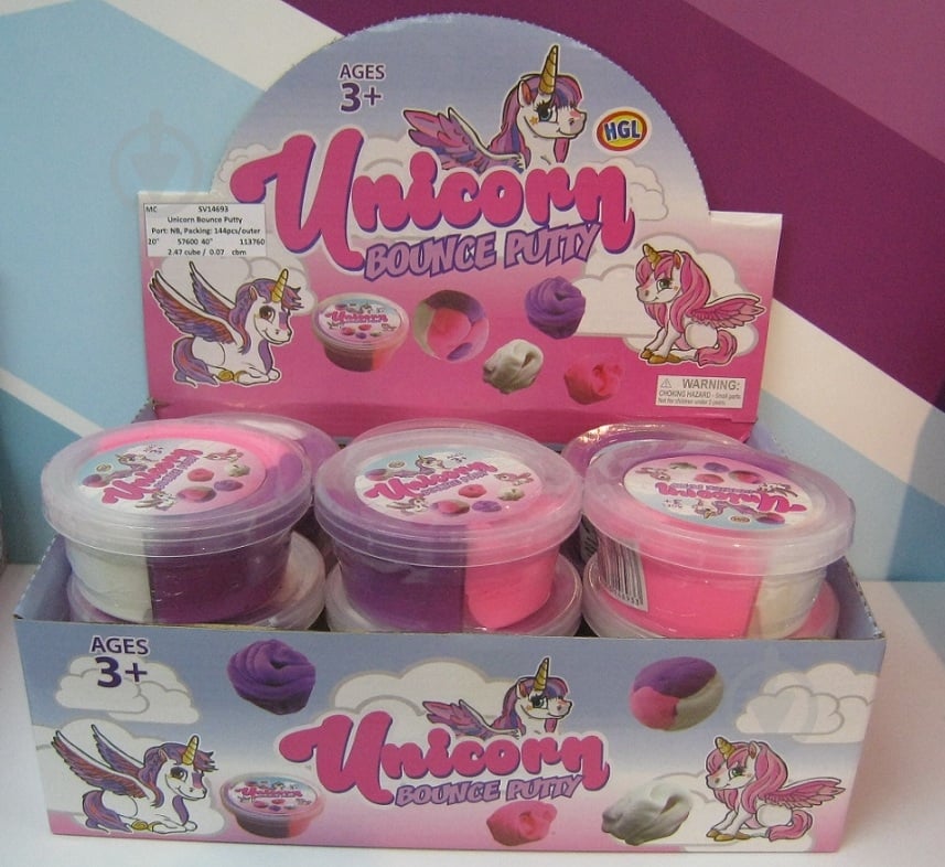 Масса для лепки HGL Прыгающая жвачка Единорог SV14693 - фото 2 Масса для лепки HGL Прыгающая жвачка Единорог SV14693 - фото 2