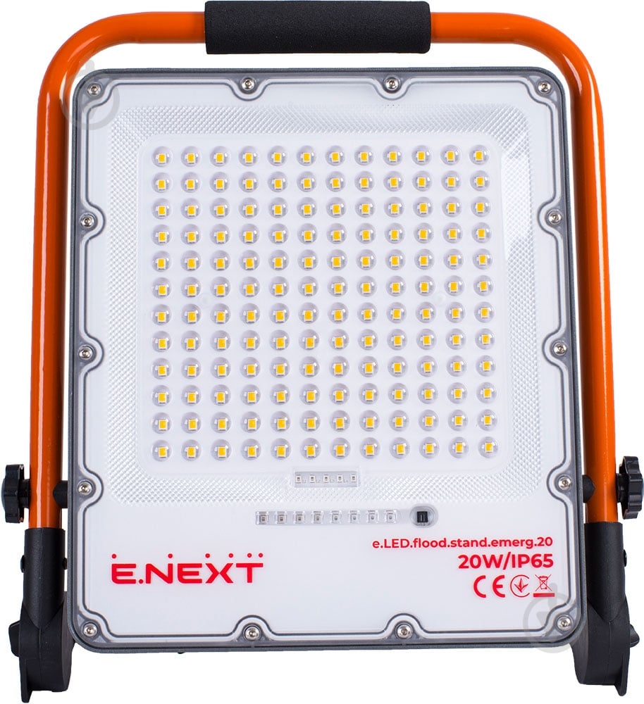 Фонарь светодиодный E.NEXT e.LED.flood.stand.emerg.20 оранжевый - фото 2 Фонарь светодиодный E.NEXT e.LED.flood.stand.emerg.20 оранжевый - фото 2
