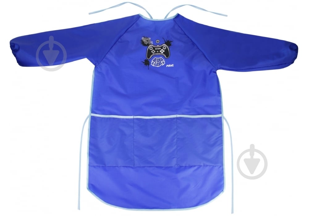 Фартух для творчості з рукавами 69x48 см синій MX61651-02 Maxi - фото 1 Фартух для творчості з рукавами 69x48 см синій MX61651-02 Maxi - фото 1