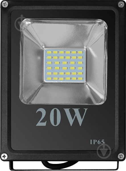 Прожектор Ecostrum LED 20 Вт IP65 черный - фото 1