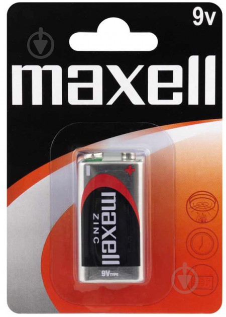 Батарейка Maxell 6F22 (крона) 1 шт. (724020.04) - фото 1 Батарейка Maxell 6F22 (крона) 1 шт. (724020.04) - фото 1