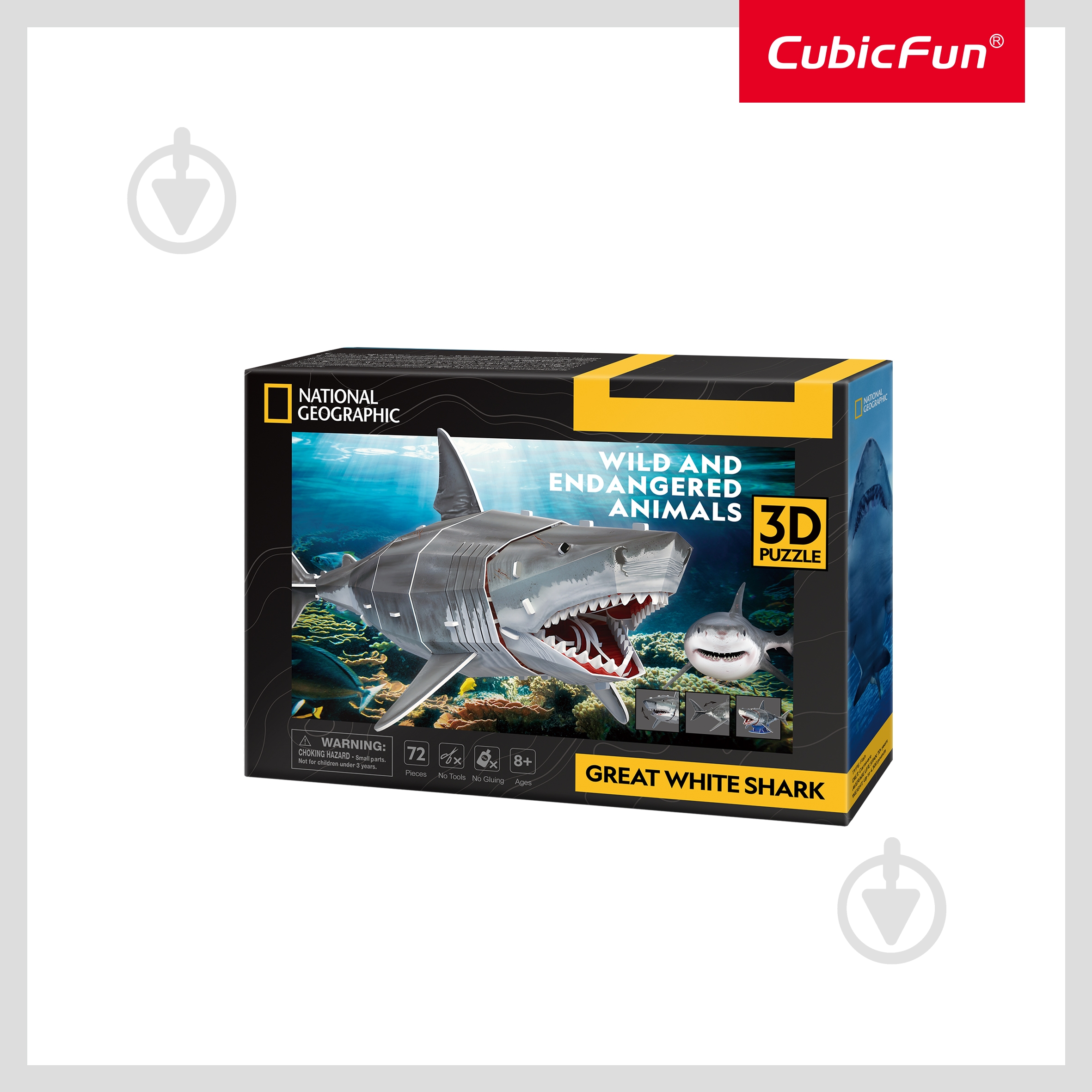 ᐉ 3D-пазл CubicFun серії Зникаючі тварини Велика біла акула