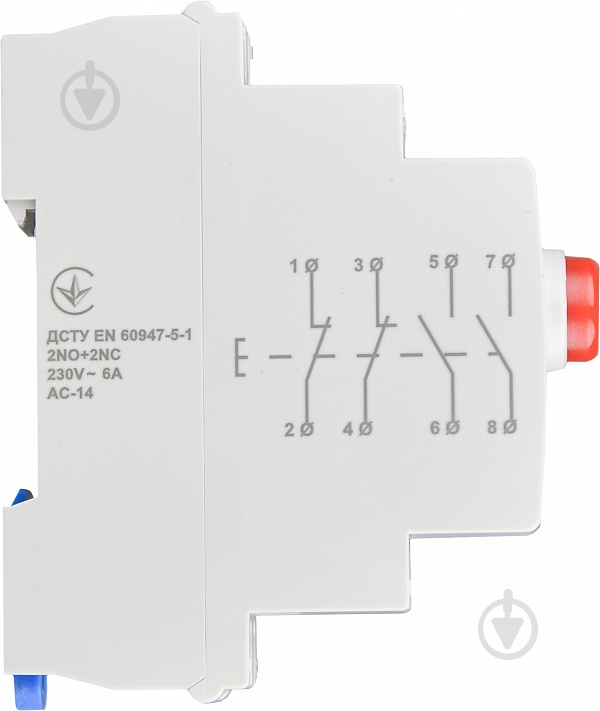 Кнопка модульна АСКО-УКРЕМ 2NO+2NC 230V АС МВ-22 без фіксації A0150010111 - фото 3