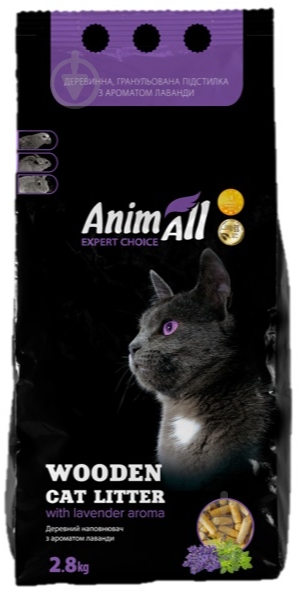 Наполнитель для кошачьего туалета AnimALL с ароматом лаванды 2,8 кг - фото 1