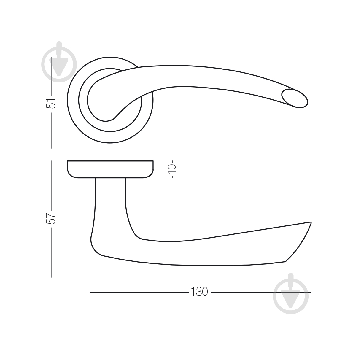 Комплект WC Linde A-2005 SN/CP-4 WC 96 мм матовый никель/хром без петель - фото 2