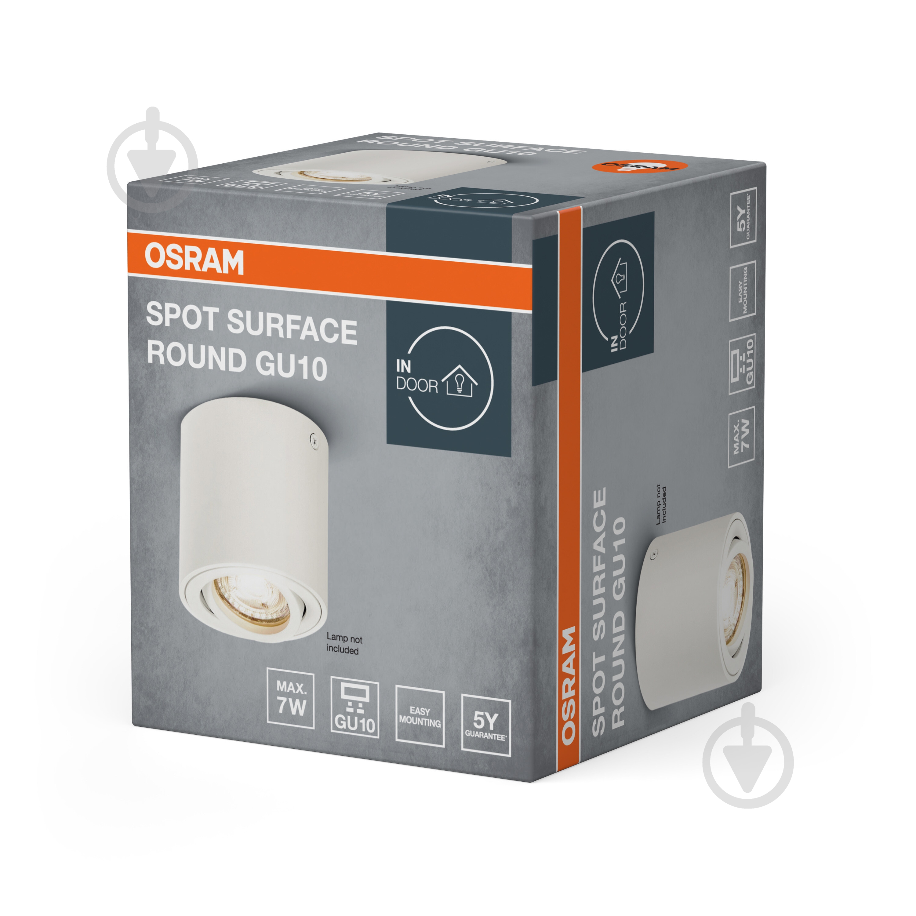 Світильник точковий Osram Spot Surface Round WT GU10 білий - фото 8