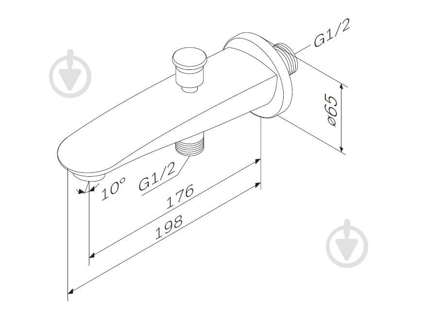 Излив для ванны AM.PM Like F8070100 - фото 8