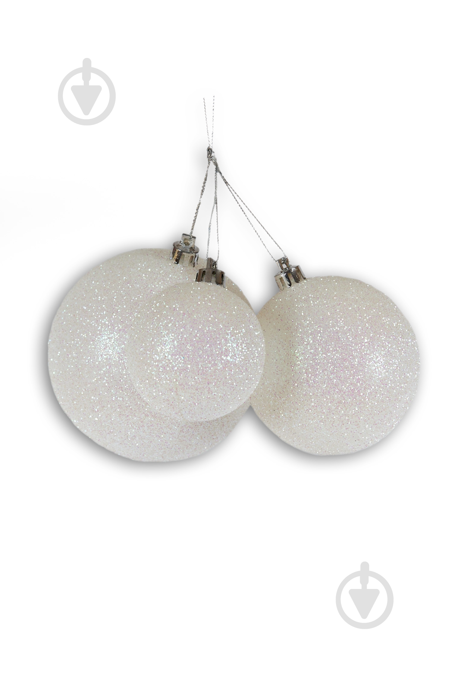 Шар новогодний D 120 белый - фото 1 Шар новогодний D 120 белый - фото 1