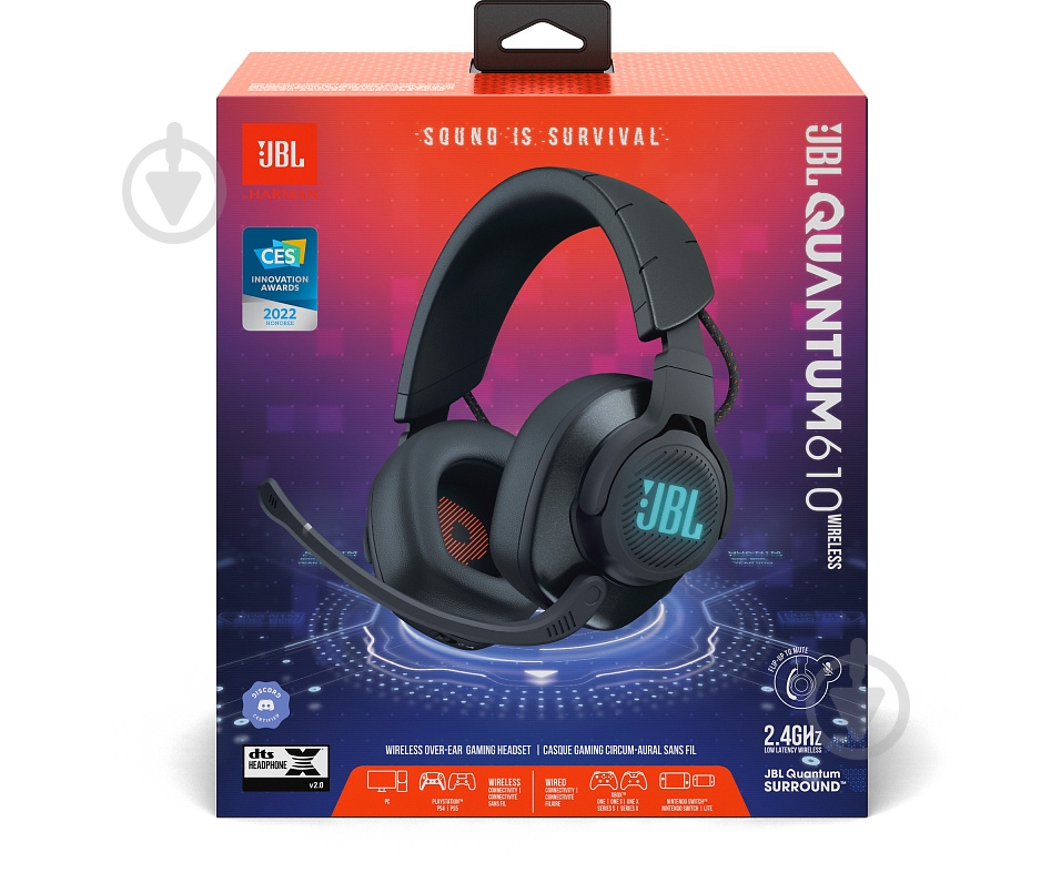 Гарнитура игровая JBL Quantum 610 Wireless black (JBLQUANTUM610BLK) - фото 8