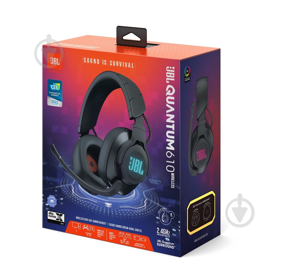 Гарнитура игровая JBL Quantum 610 Wireless black (JBLQUANTUM610BLK) - фото 11