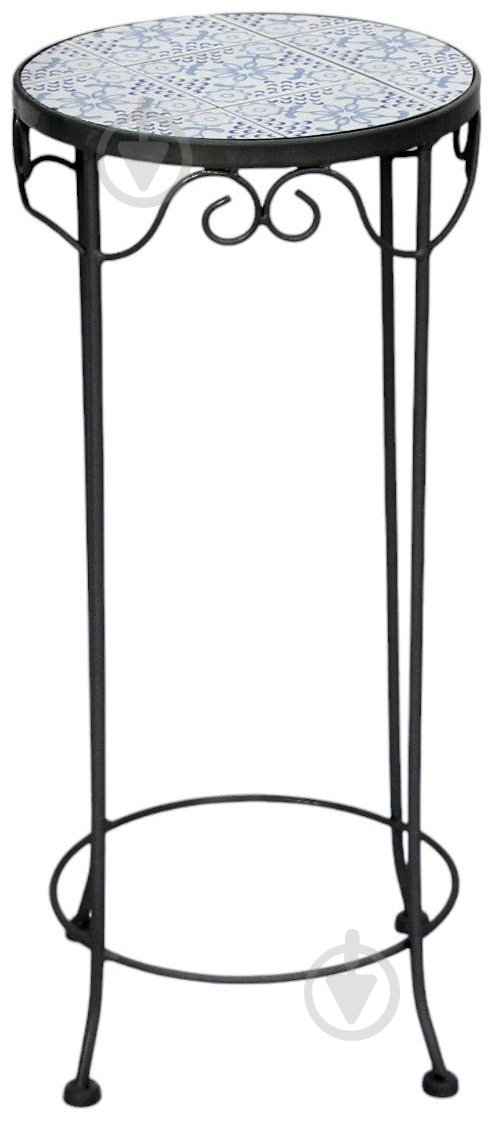 Підставка для квітів одинарна метал мозаїка круг M JF200171-2 260x580 см блакитний - фото 1 Підставка для квітів одинарна метал мозаїка круг M JF200171-2 260x580 см блакитний - фото 1