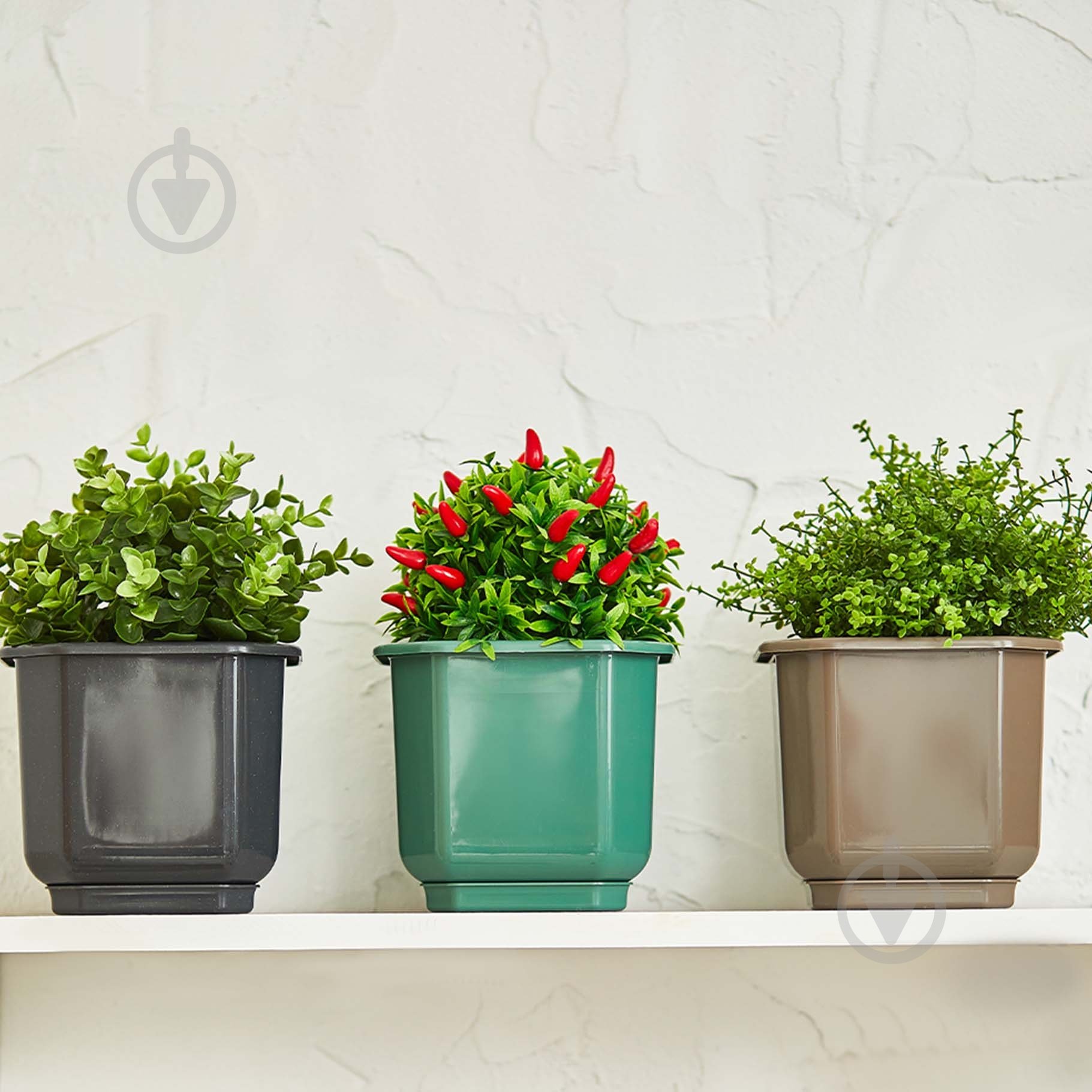 Вазон пластиковий Дама з підставкою 24х24 см квадратний граніт 7 л Алеана - фото 2 Вазон пластиковий Дама з підставкою 24х24 см квадратний граніт 7 л Алеана - фото 2