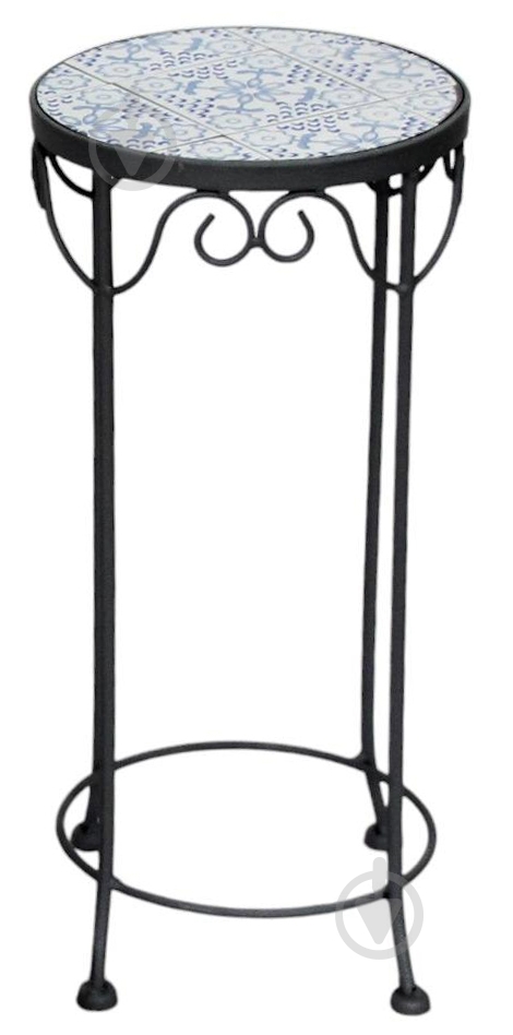 Подставка для цветов одинарная металл мозаика круг S JF200171-3 220x480 см голубой - фото 1