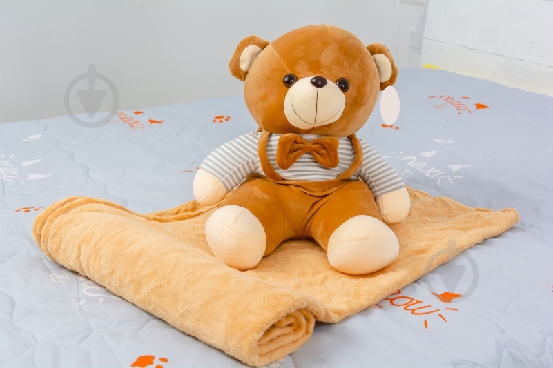 Плед с игрушкой №1051 Bear 100x160 см brown MirSon - фото 1 Плед с игрушкой №1051 Bear 100x160 см brown MirSon - фото 1